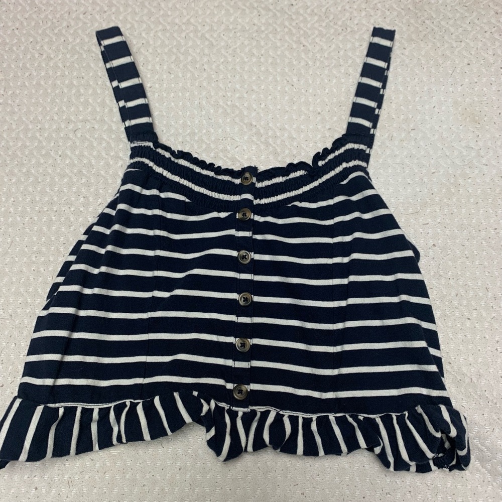 American Eagle tank top, white and black, size M
